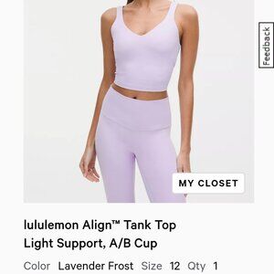 lululemon Align™ Tank Top Light Support, A/B Cup